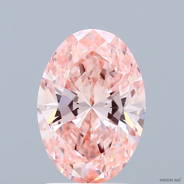 1.6ct Oval FANCY VIVID PINK VS1 Lab Created Diamond