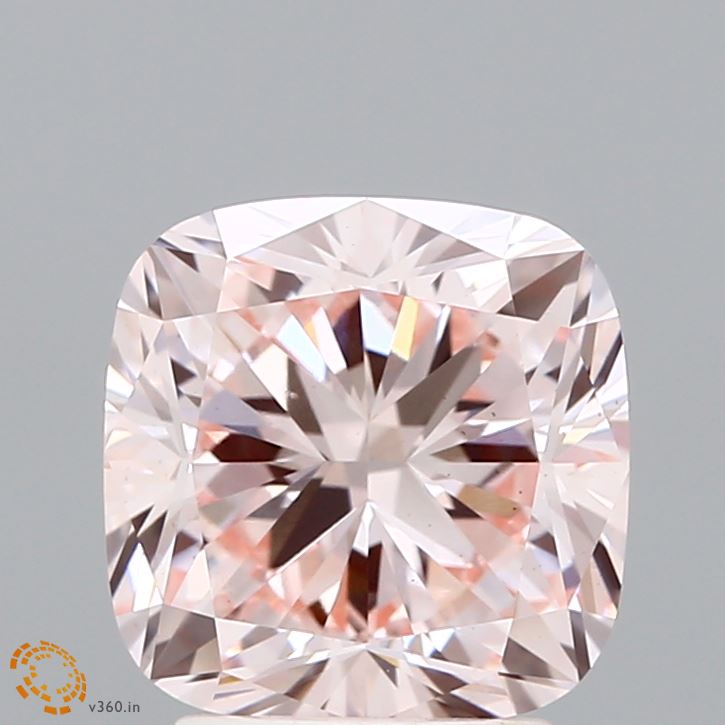 3.09ct Cushion FANCY INTENSE PINK VS1 Lab Created Diamond