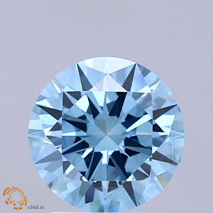 2ct Round FANCY VIVID BLUE VS2 Lab Created Diamond
