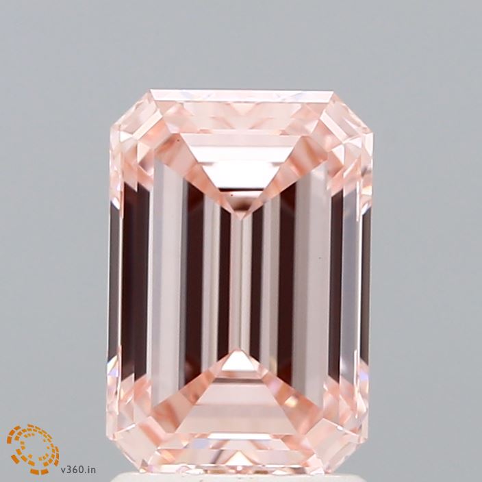 2.02ct Emerald FANCY INTENSE PINK VS1 Lab Created Diamond