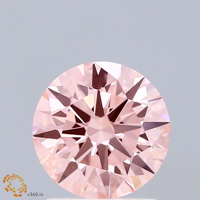 1.5ct Round FANCY INTENSE PINK VVS2 Lab Created Diamond