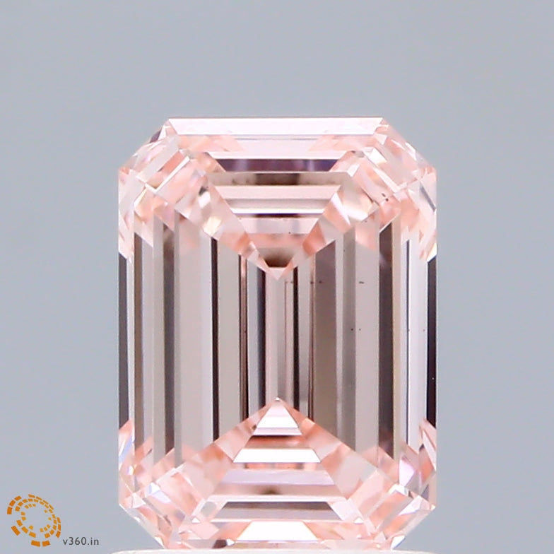 1.31ct Emerald FANCY INTENSE PINK VS1 Lab Created Diamond