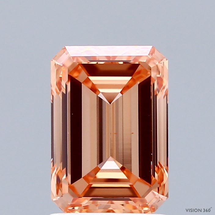 2ct Emerald FANCY INTENSE YELLOW BROWNISH VS2 Lab Created Diamond