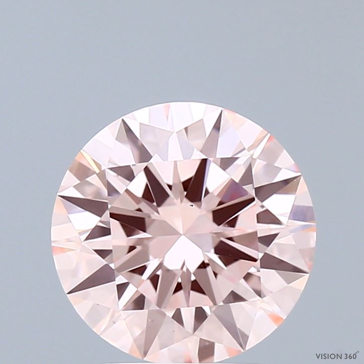 2.02ct Round FANCY INTENSE PINK VS2 Lab Created Diamond