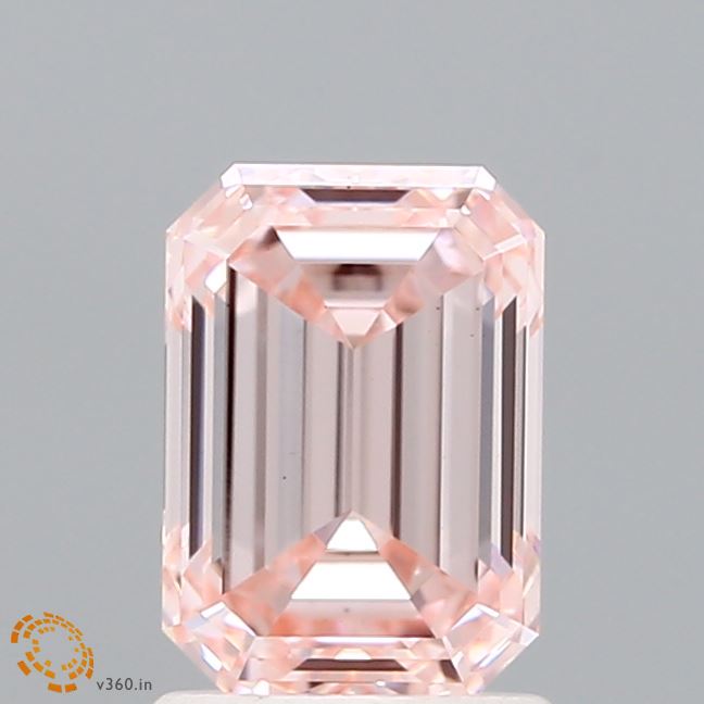 1.6ct Emerald FANCY INTENSE PINK VS1 Lab Created Diamond