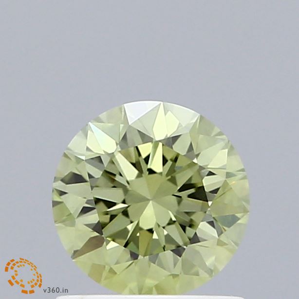 0.9ct Round FANCY INTENSE GREEN VS1 Lab Created Diamond