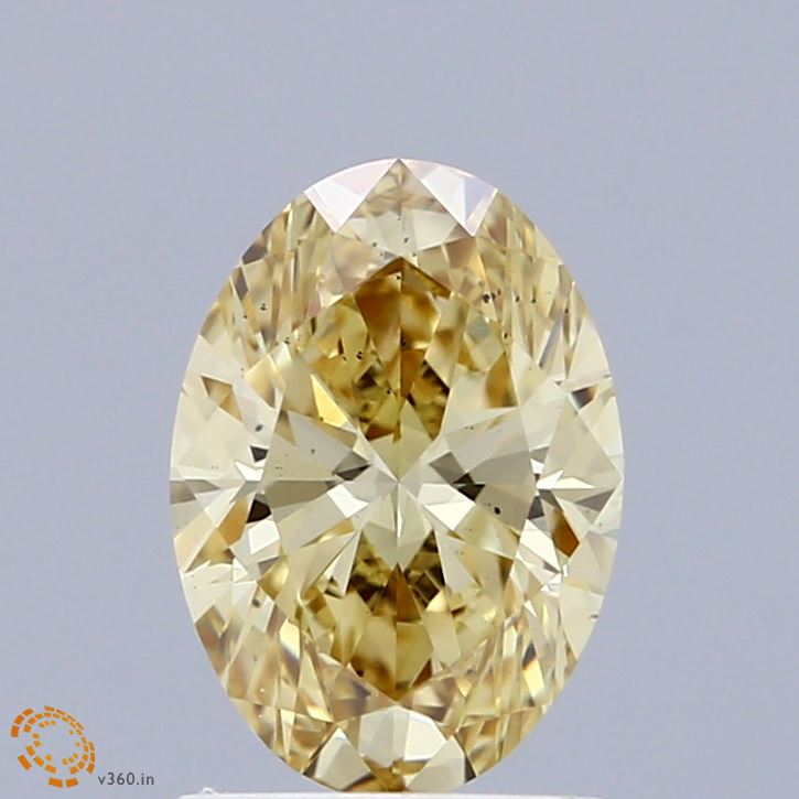1.5ct Oval FANCY INTENSE YELLOW VS2 Lab Created Diamond