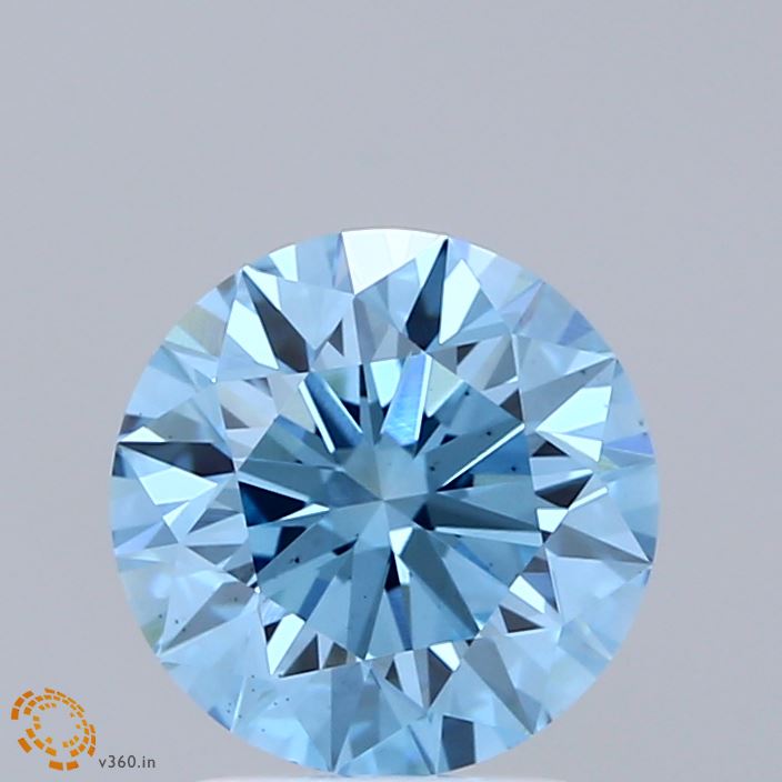 2.06ct Round FANCY VIVID BLUE VS2 Lab Created Diamond
