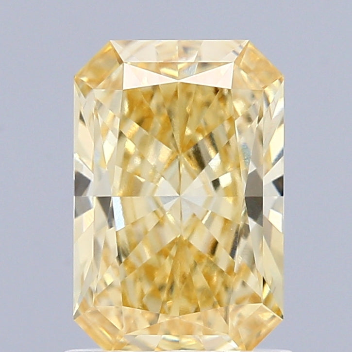 1.31ct Radiant FANCY INTENSE YELLOW VVS2 Lab Created Diamond
