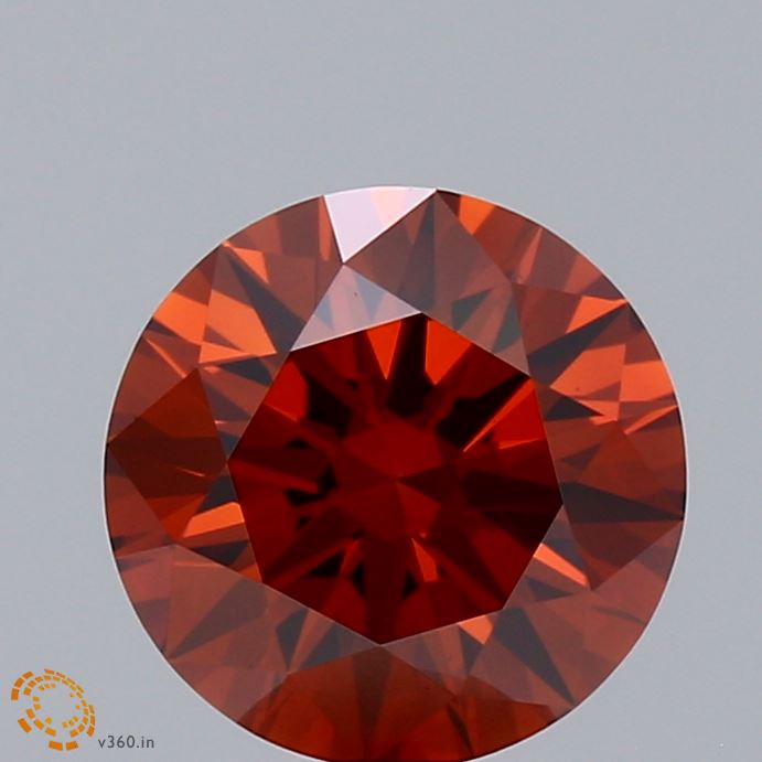 2.01ct Round FANCY DEEP ORANGE VS1 Lab Created Diamond
