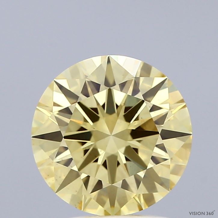 2.08ct Round FANCY INTENSE YELLOW VS2 Lab Created Diamond
