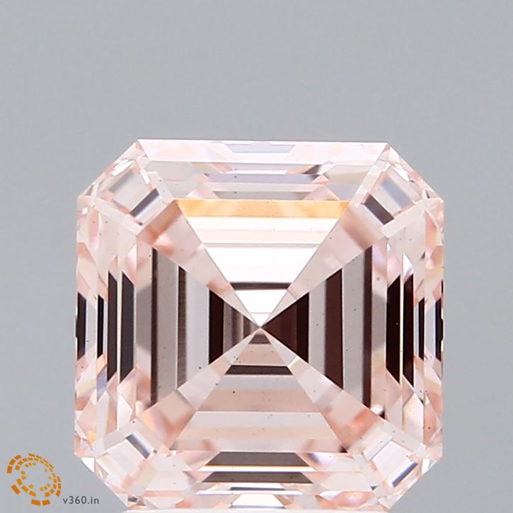 3.01ct Asscher FANCY PINK VS1 Lab Created Diamond