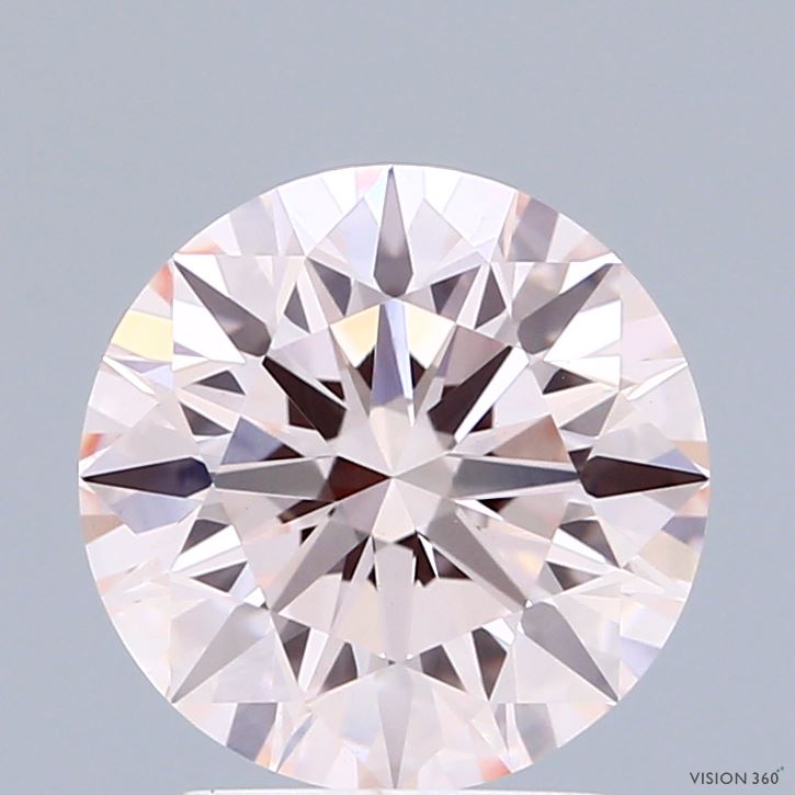 2.54ct Round FANCY LIGHT PINK VS1 Lab Created Diamond