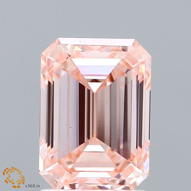 2.09ct Emerald FANCY INTENSE PINK VS1 Lab Created Diamond