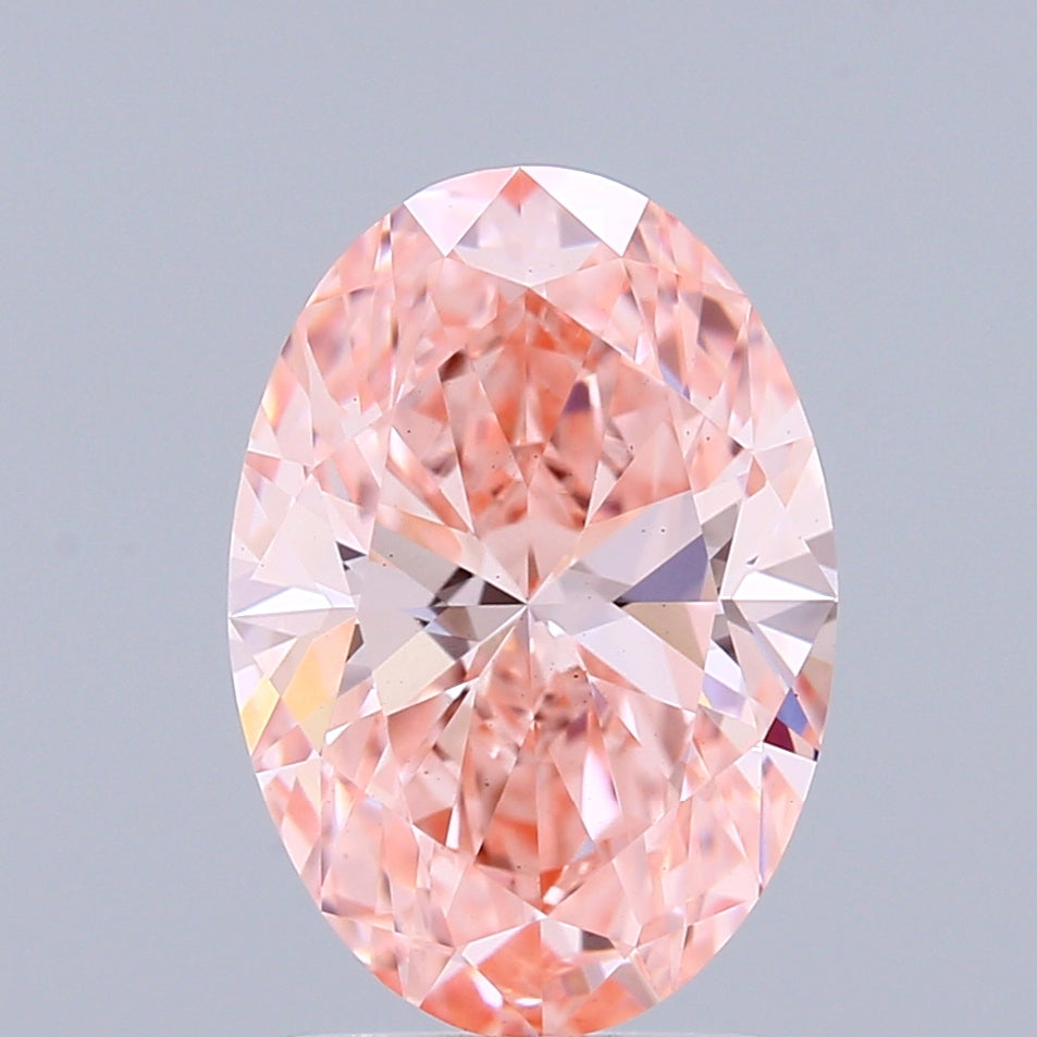 2.02ct Oval FANCY VIVID PINK VS1 Lab Created Diamond