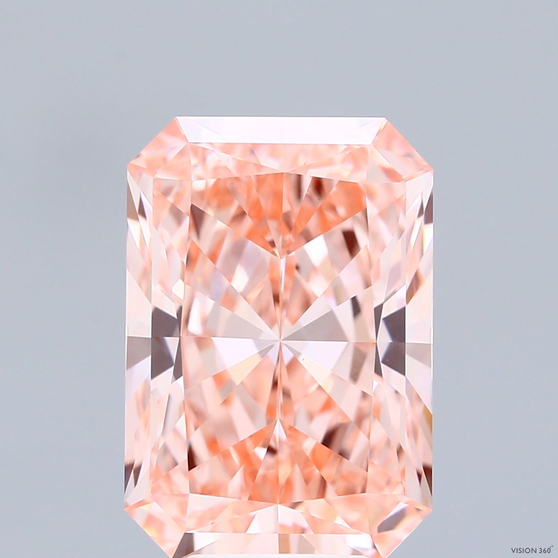 7.33ct Radiant FANCY VIVID PINK VVS2 Lab Created Diamond