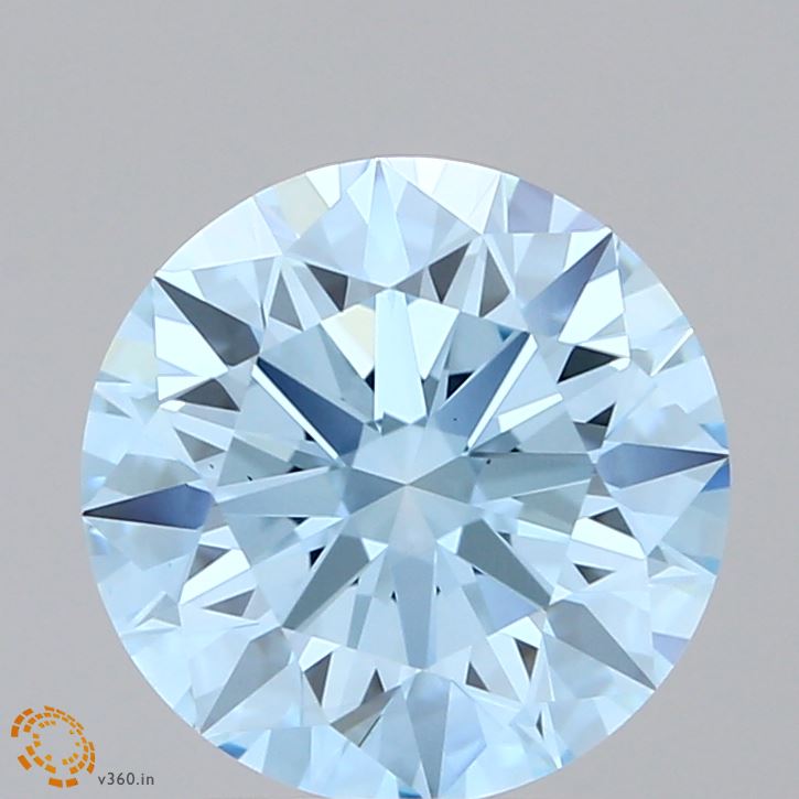 2.72ct Round FANCY VIVID BLUE VS1 Lab Created Diamond