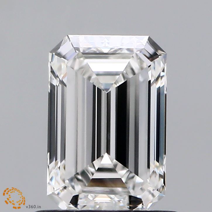 0.9ct Emerald F VS1 Lab Created Diamond