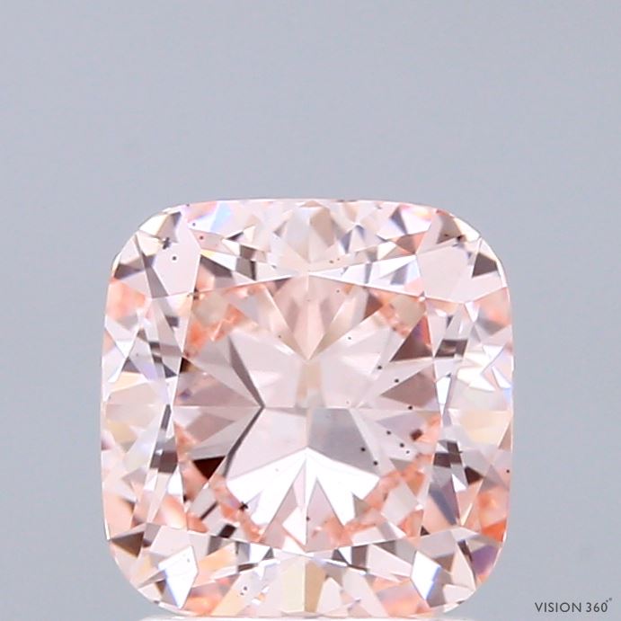 2.01ct Cushion FANCY INTENSE PINK VS2 Lab Created Diamond
