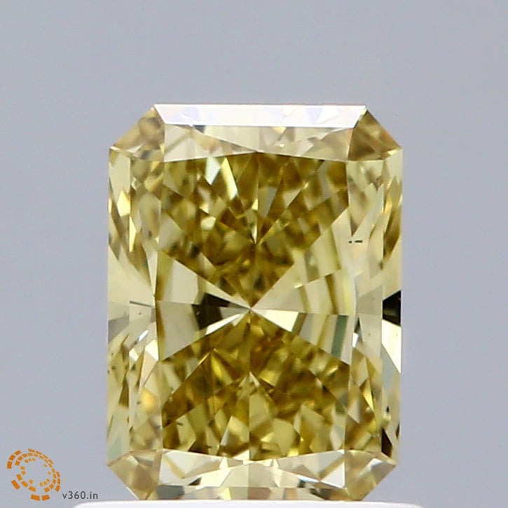 1ct Radiant FANCY INTENSE YELLOW VS2 Lab Created Diamond