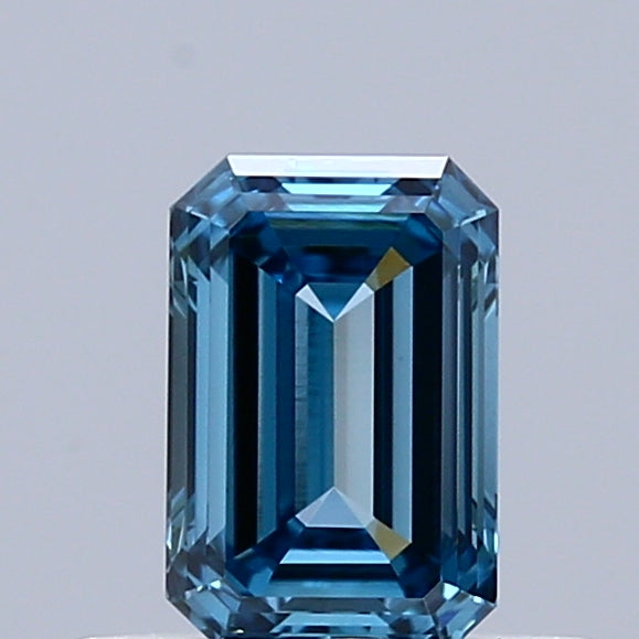 0.53ct Emerald FANCY VIVID BLUE VVS2 Lab Created Diamond