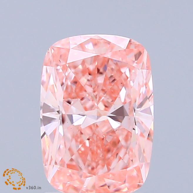 2.01ct Cushion FANCY VIVID PINK VS1 Lab Created Diamond