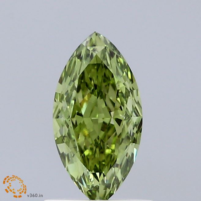 1.06ct Marquise FANCY VIVID GREEN VS1 Lab Created Diamond