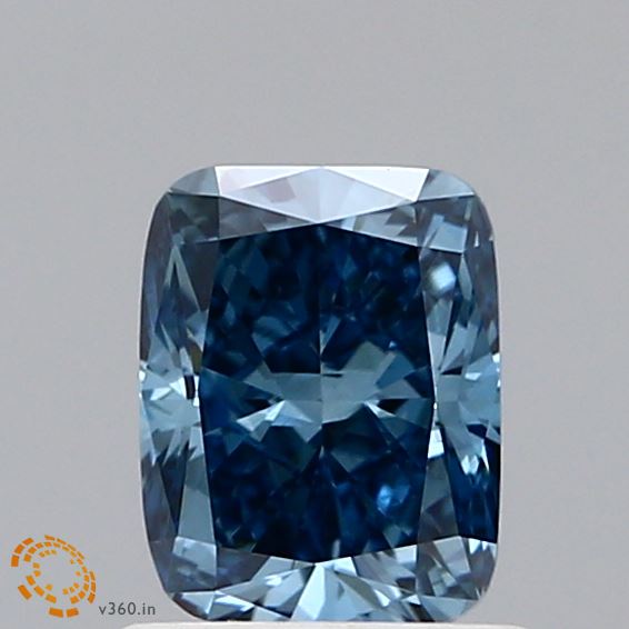 0.95ct Cushion FANCY VIVID BLUE VS1 Lab Created Diamond