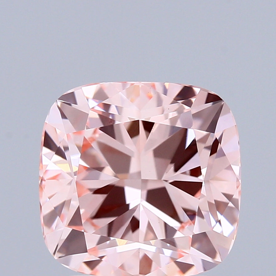 2.9ct Cushion FANCY INTENSE PINK VVS2 Lab Created Diamond