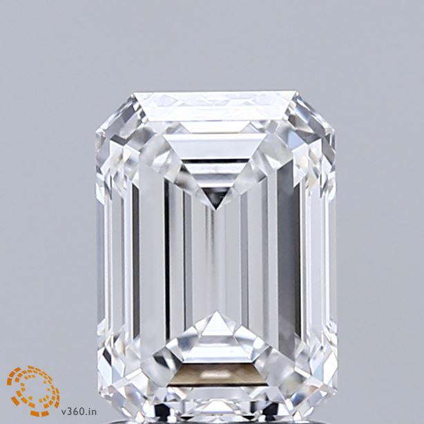 1.72ct Emerald D IF Lab Created Diamond
