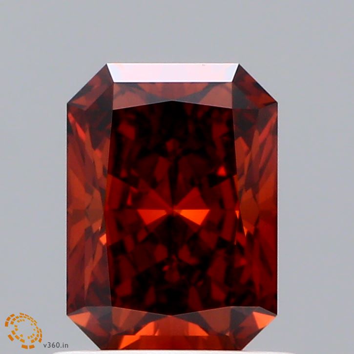 1.01ct Radiant FANCY DEEP ORANGE VS1 Lab Created Diamond