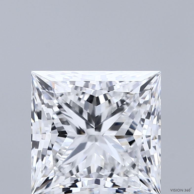 3.28ct Princess E VVS2 Lab Created Diamond