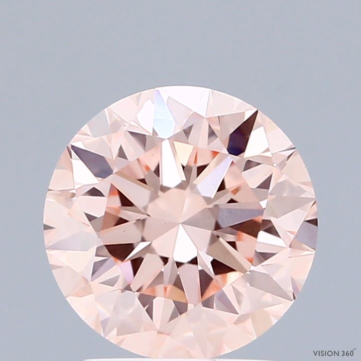 2.3ct Round FANCY INTENSE PINK VS1 Lab Created Diamond
