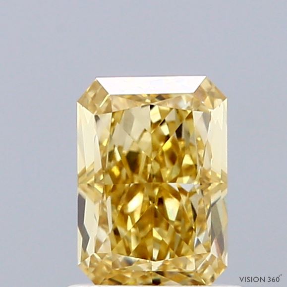 1.03ct Radiant FANCY INTENSE YELLOW VS1 Lab Created Diamond