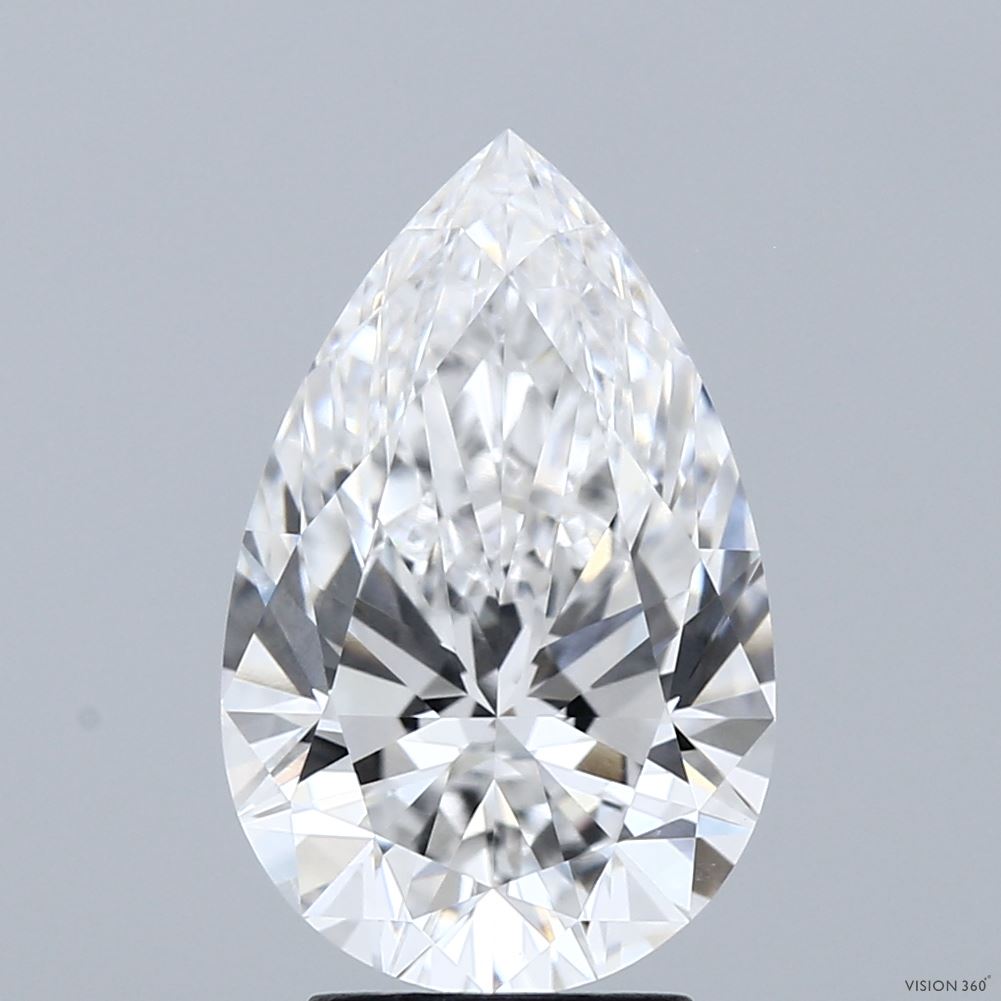 3.66ct Pear E VVS2 Lab Created Diamond