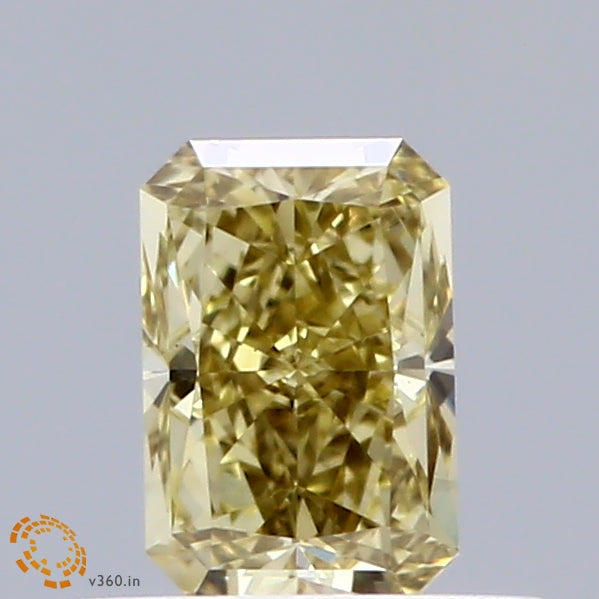 0.51ct Radiant FANCY INTENSE YELLOW VS2 Lab Created Diamond