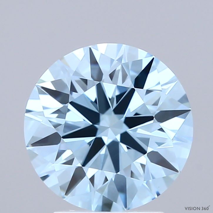 2.7ct Round FANCY VIVID BLUE VS1 Lab Created Diamond
