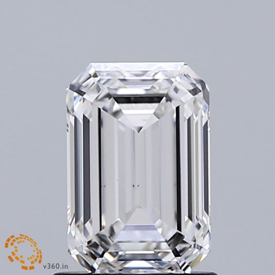 1.17ct Emerald F VS1 Lab Created Diamond