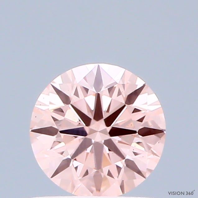 0.54ct Round FANCY INTENSE PINK VS2 Lab Created Diamond