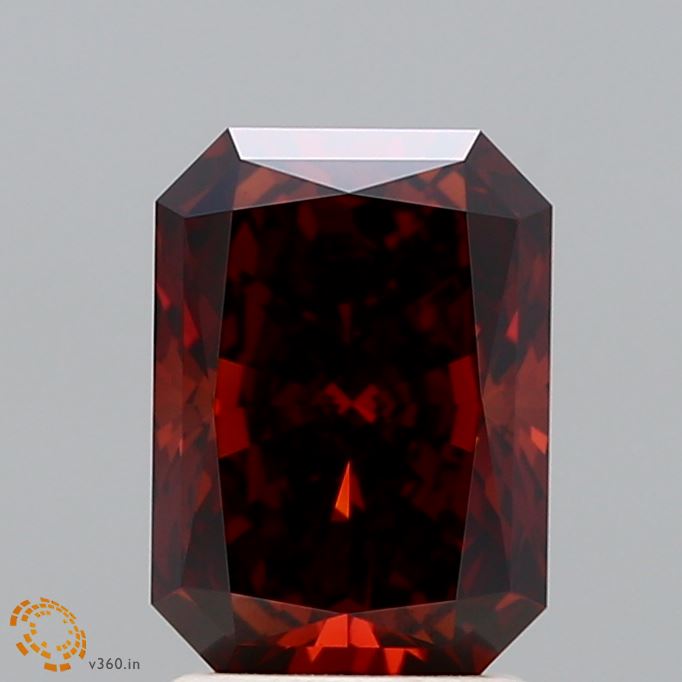 2ct Radiant FANCY DEEP ORANGE VVS2 Lab Created Diamond