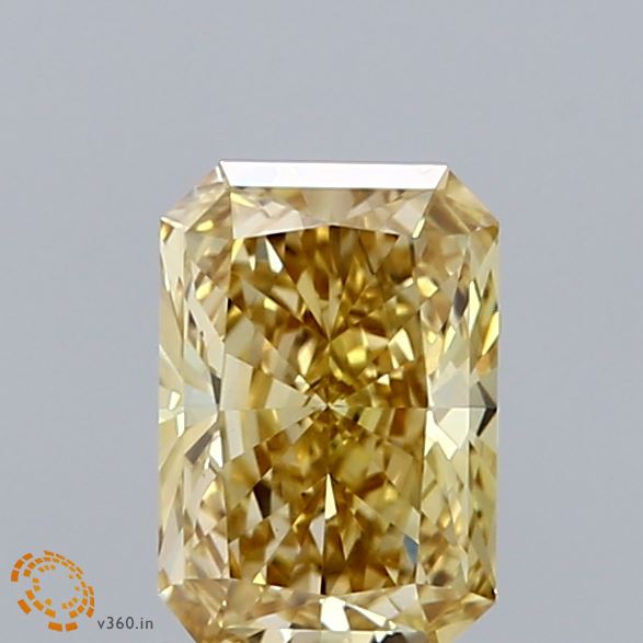 1ct Radiant FANCY INTENSE YELLOW GREENISH VVS2 Lab Created Diamond