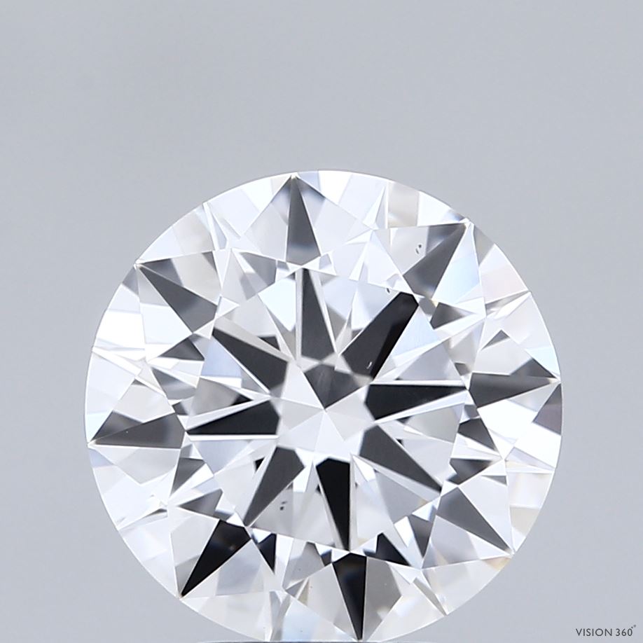 4ct Round E VS1 Lab Created Diamond