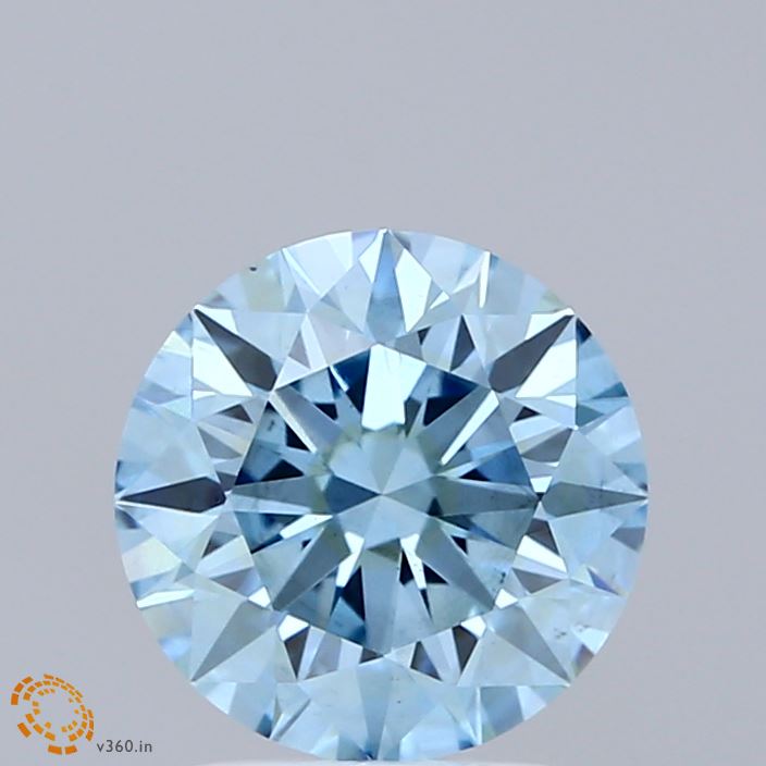 2ct Round FANCY VIVID BLUE VS2 Lab Created Diamond