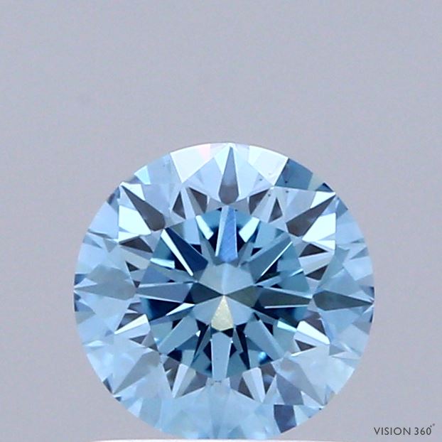 1.01ct Round FANCY VIVID BLUE VS1 Lab Created Diamond