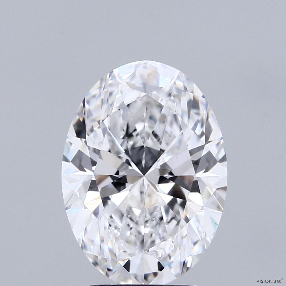 3.08ct Oval E VVS2 Lab Created Diamond