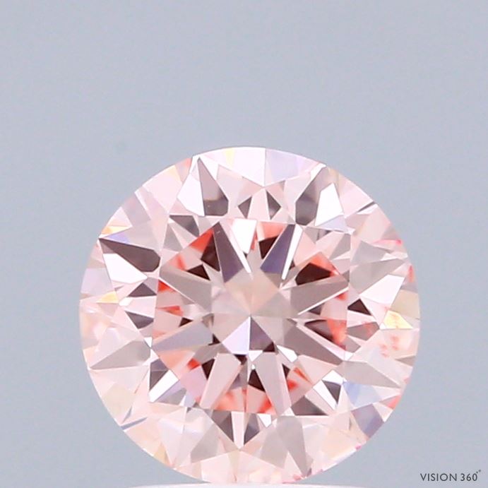 1.51ct Round FANCY INTENSE PINK VS2 Lab Created Diamond