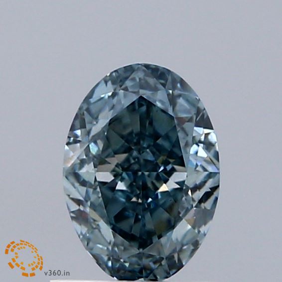 1.02ct Oval FANCY INTENSE BLUE VS1 Lab Created Diamond