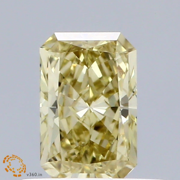 0.52ct Radiant FANCY INTENSE YELLOW VS1 Lab Created Diamond