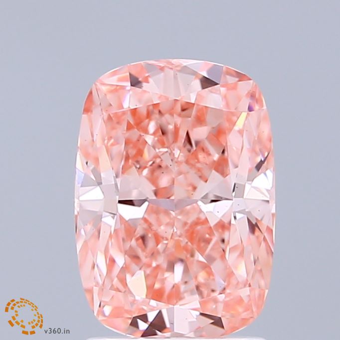 2.07ct Cushion FANCY VIVID PINK VS2 Lab Created Diamond
