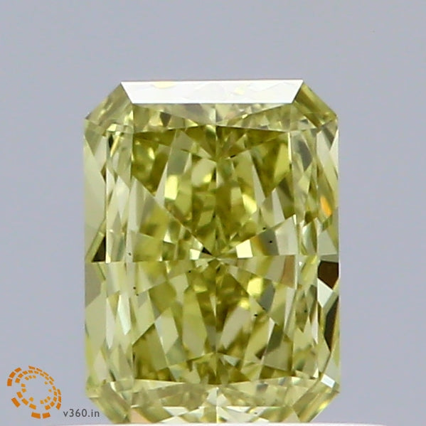 0.55ct Radiant FANCY VIVID YELLOW VS1 Lab Created Diamond